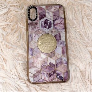Iphone XS Max casetify case with popsocket